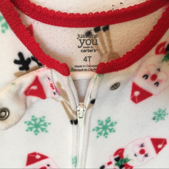 Carter’s Long-Sleeved Christmas 1-Piece Fleece Footie PJs - Picture 4 of 4